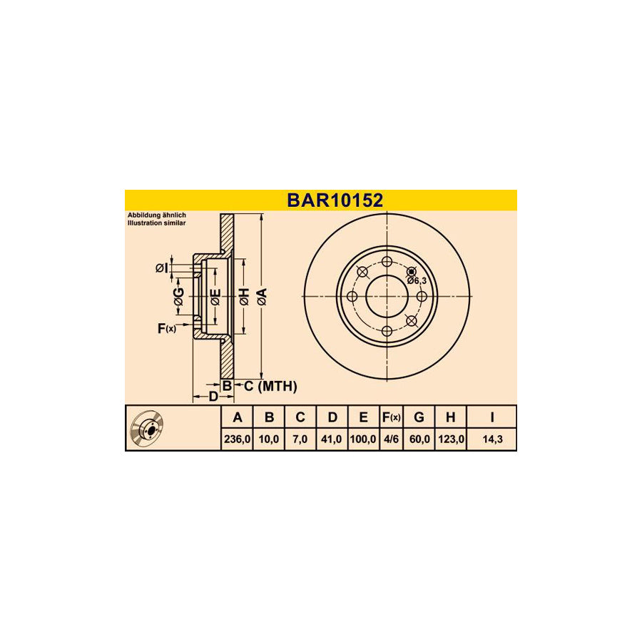 Barum Bar10152 Brake Disc