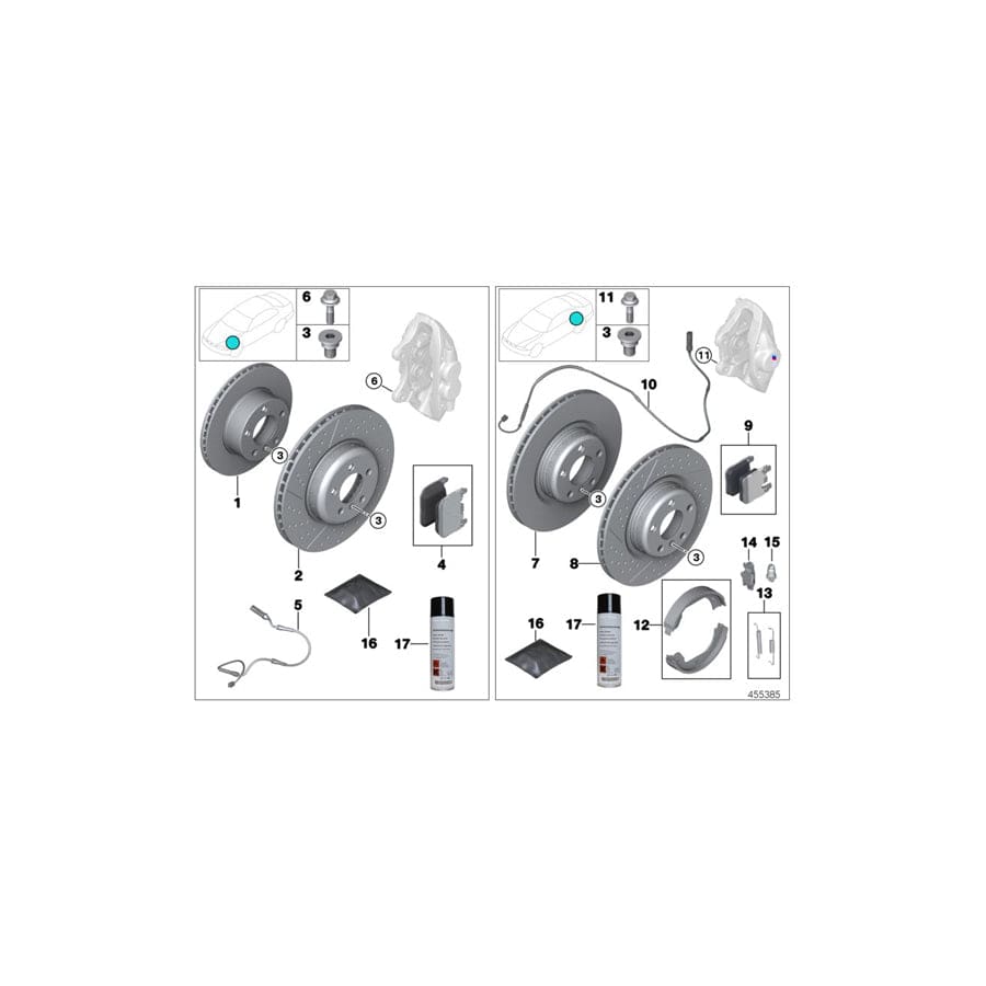 Genuine BMW 34112284806 F82 F83 Carbon Ceramic Brake Rotor, Right 400X38 (Inc. M4, M3 & M4 CS)