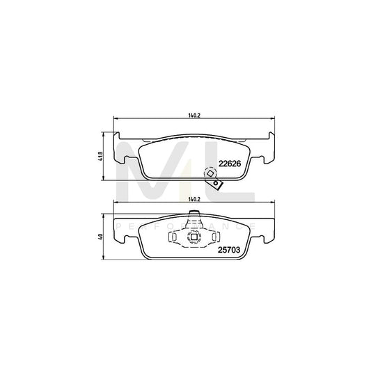 Hella 8DB 355 025-841 Brake Pad Set For Smart Fortwo With Acoustic Wear Warning | ML Performance Car Parts