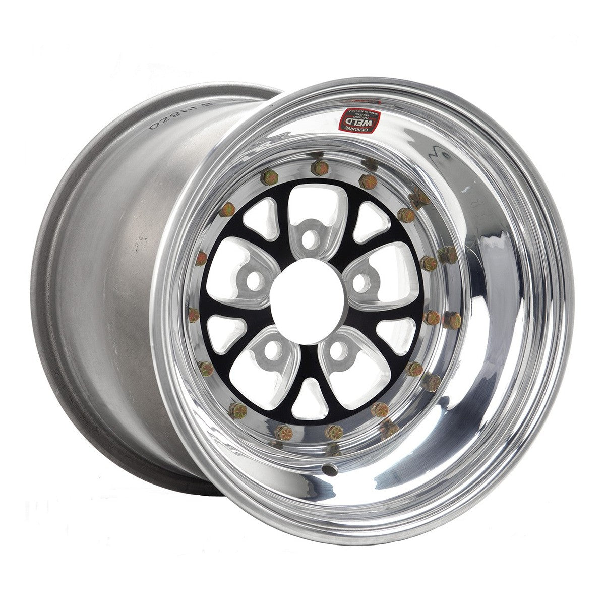 Weld 84B-512278 V-Series Wheel 15x12 5x4.75 ET-64 BS4 Black Center - Polished Shell