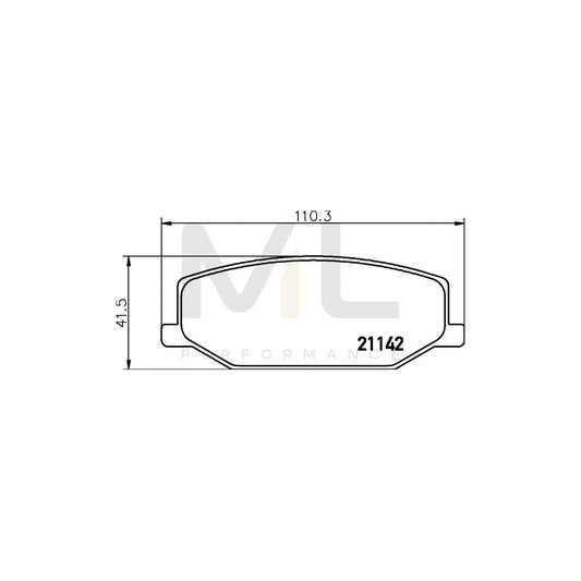 Hella 8DB 355 006-161 Brake Pad Set Not Prepared For Wear Indicator | ML Performance Car Parts