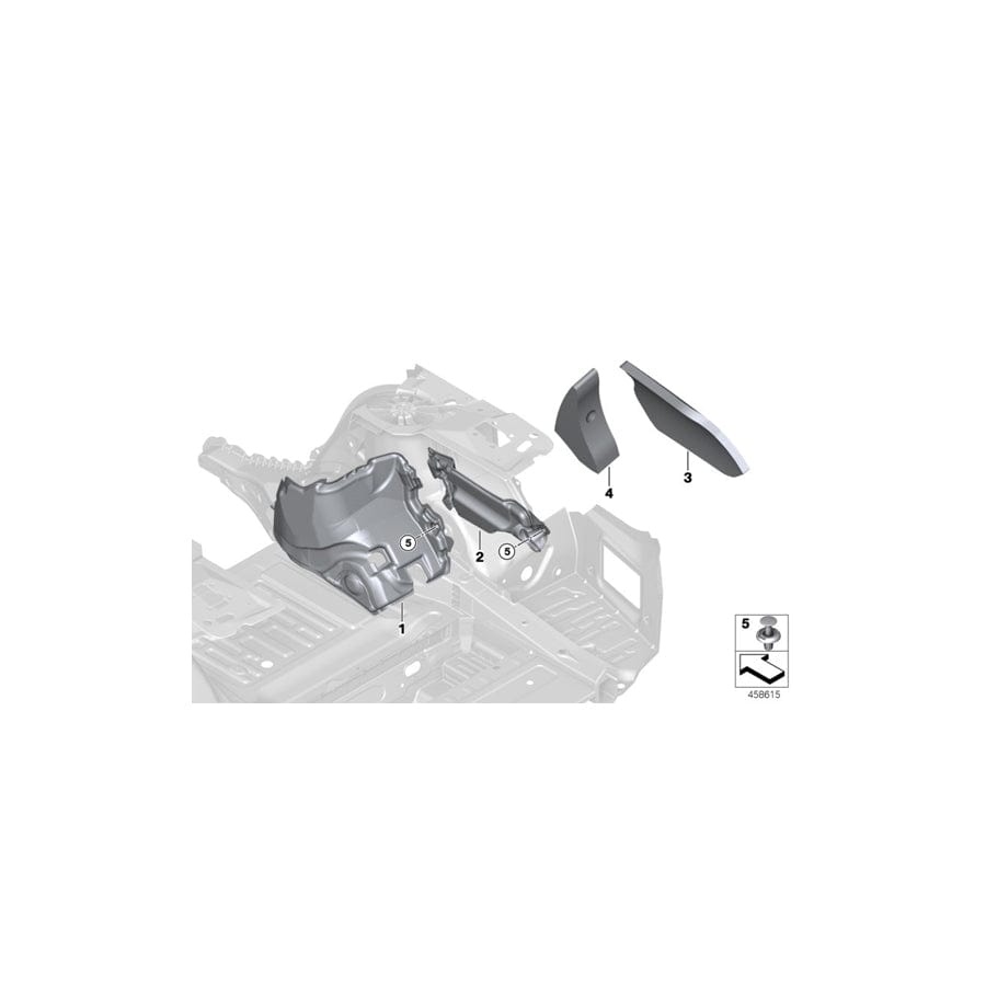 Genuine BMW 51487427389 G12 G11 Sound Insulation For Trunk Wheel Arch (Inc. 730d, 745Le & 745LeX)