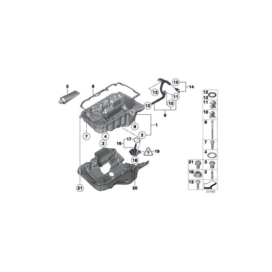 Genuine BMW 11137809122 F36 F32 F31 Oil Pan (Inc. X3 28dX, X3 20dX & 318dX)