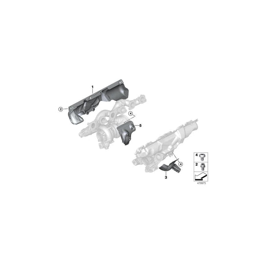 Genuine BMW 11658623448 RR11 RR31 G12 Heat Shield For Exhaust Manifold ZYL. 7-12 (Inc. M760LiX, Cullinan & Phantom)