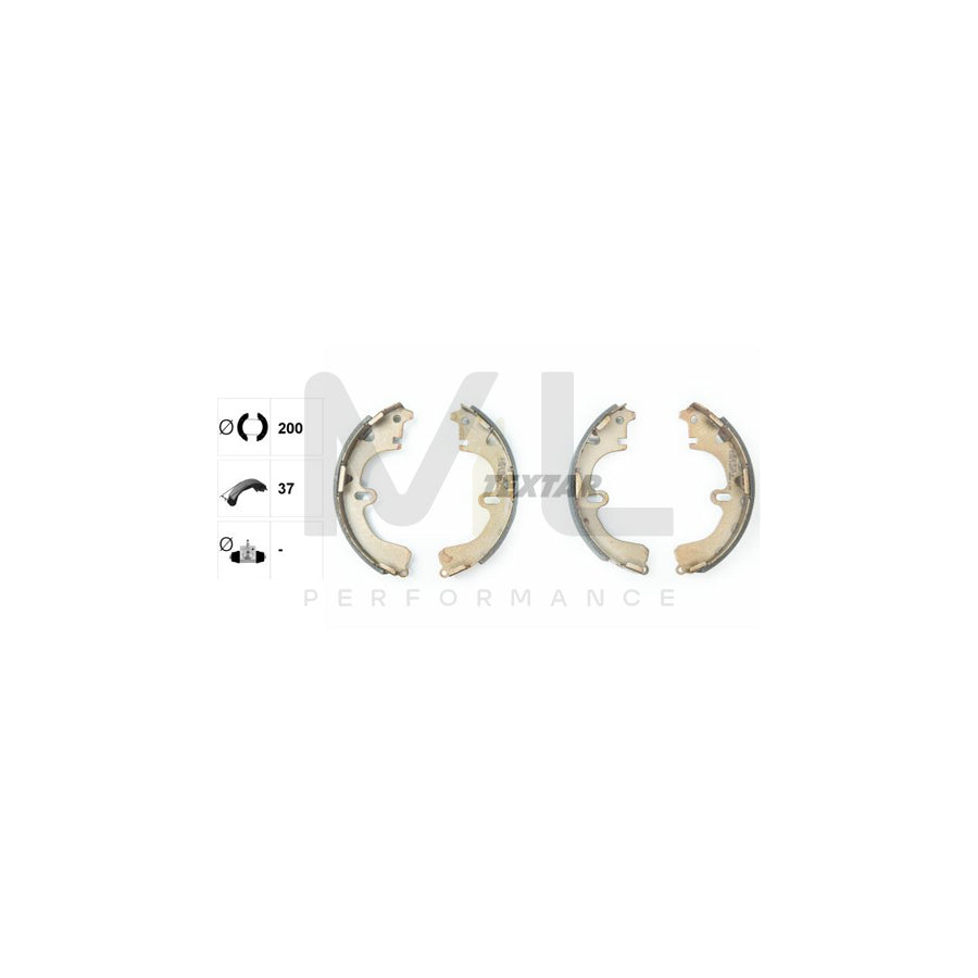 TEXTAR 91043200 Brake Shoe Set without handbrake lever