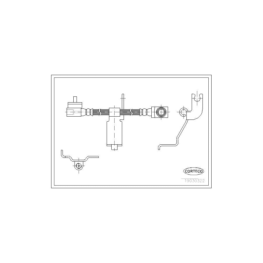 Corteco 19030322 Brake Hose for Ford Transit
