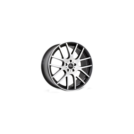 SuperMetal Trident 9x20 ET45 52023 Satin Black Face Polished Wheel