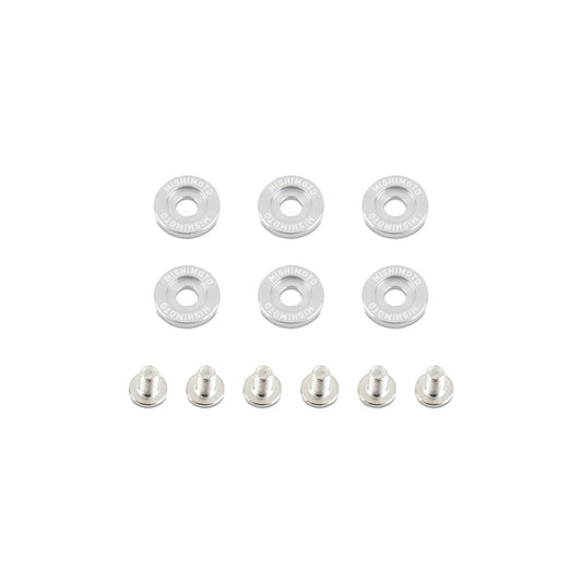 Mishimoto MMFW-LG-6SL Large Fender Washer Kit (6pcs) - Silver