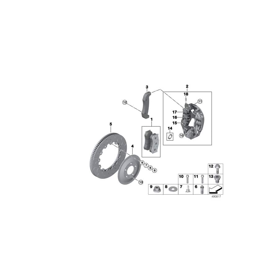 Genuine BMW 34108428076 Brake Pad RCP177 ENDURAN. (Inc. M4 GT4 & M6 GT3)