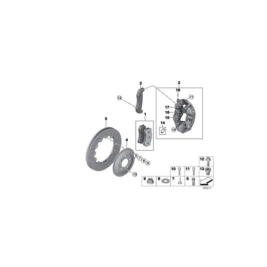 Genuine BMW 34108428076 Brake Pad RCP177 ENDURAN. (Inc. M4 GT4 & M6 GT3)