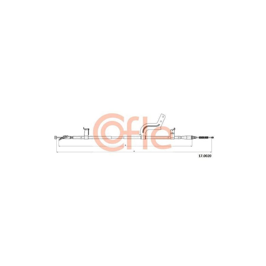 Cofle 17.0020 Hand Brake Cable for Nissan Micra IV Hatchback (K13)