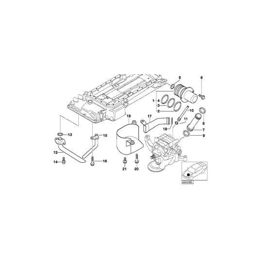 Genuine BMW 11137830112 E39 E52 O-Ring 37X2,5mm (Inc. M5, Alpina V8 & Z8)