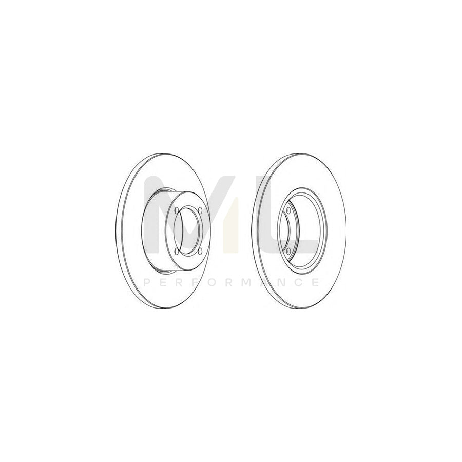 Ferodo DDF054-1 Brake Disc Solid  - Pair