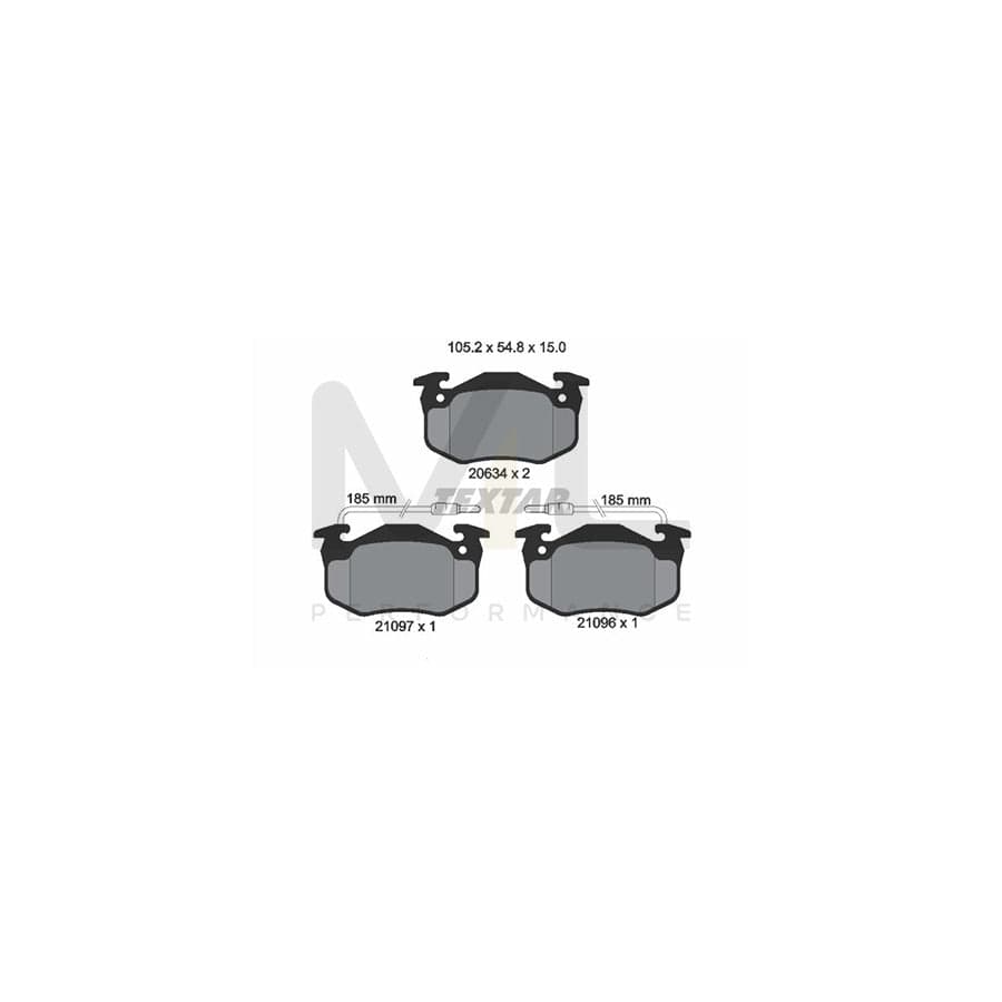 TEXTAR 2109601 Brake pad set with integrated wear warning contact