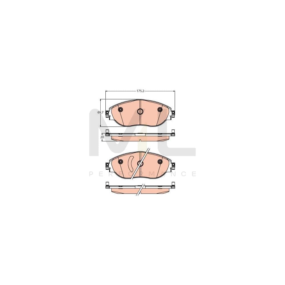 TRW Gdb2219 Brake Pad Set With Acoustic Wear Warning