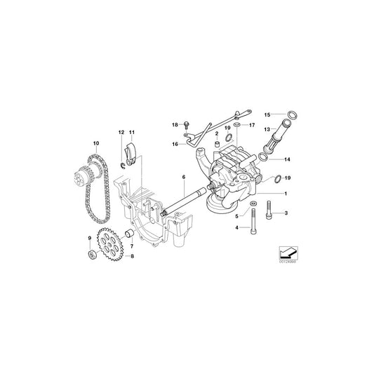 Genuine BMW 11137831634 E52 Oil Pipe (Inc. Alpina V8 & Z8)