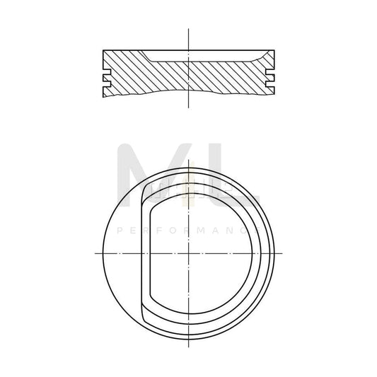 MAHLE ORIGINAL 010 29 00 Piston 72,0 mm, without cooling duct | ML Performance Car Parts
