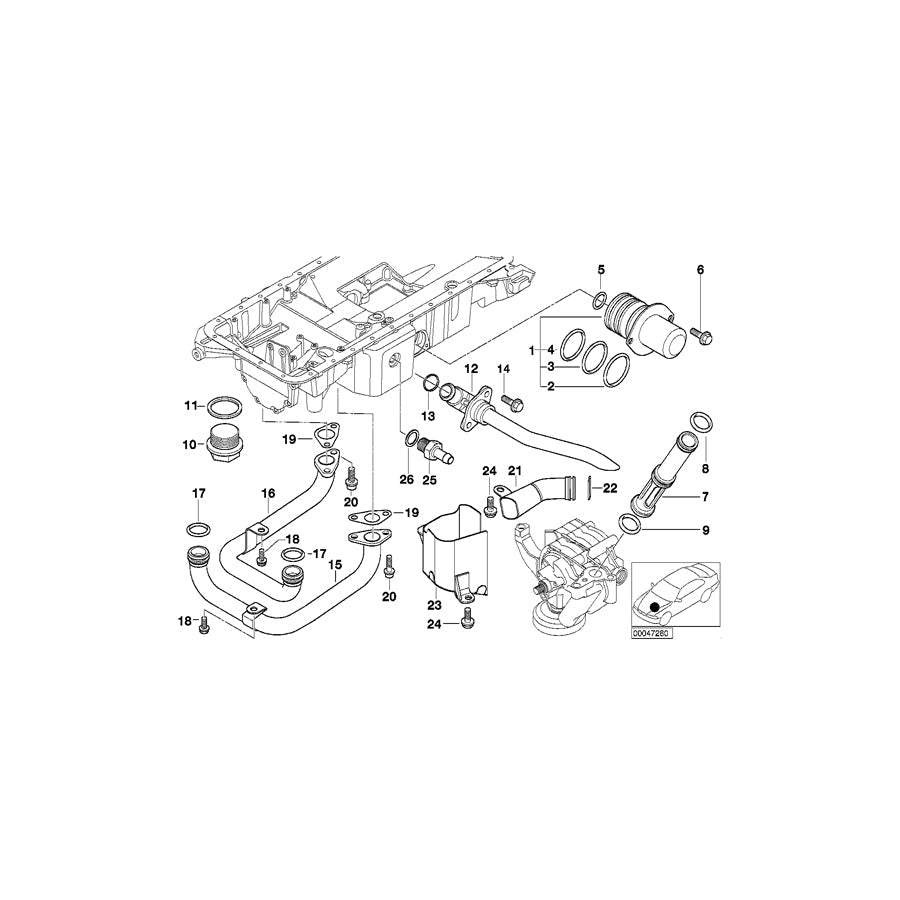 Genuine BMW 11137831633 E52 Suction Pipe Right (Inc. Alpina V8 & Z8)
