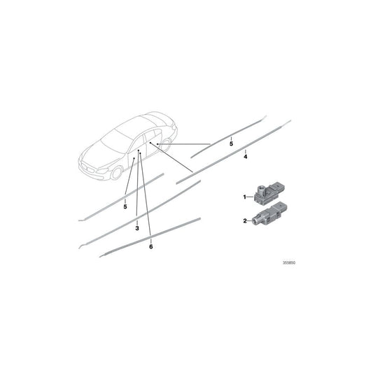 Genuine BMW 61319200307 RR5 F06 Optical Conductor, Door Pocket, Left (Inc. 650i, Wraith & Ghost EWB)