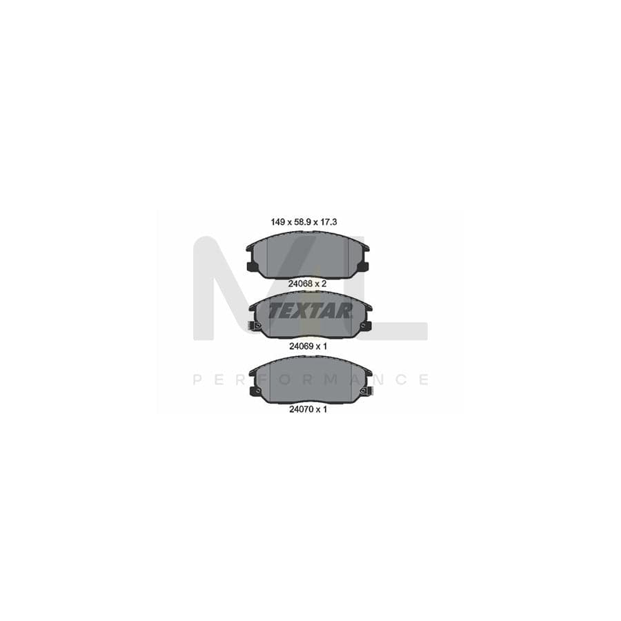 TEXTAR 2406801 Brake pad set for KIA Sorento I (JC) with acoustic wear warning