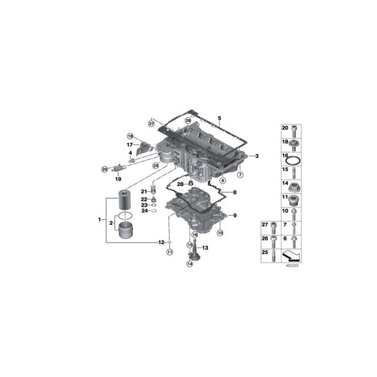 Genuine BMW 11137852272 F91 F93 F92 Gasket, Oil Pan (Inc. M5 & M8)