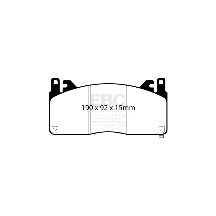 EBC DP53055NDX Ford Mustang Bluestuff NDX Front Brake Pads  2 | ML Performance UK Car Parts