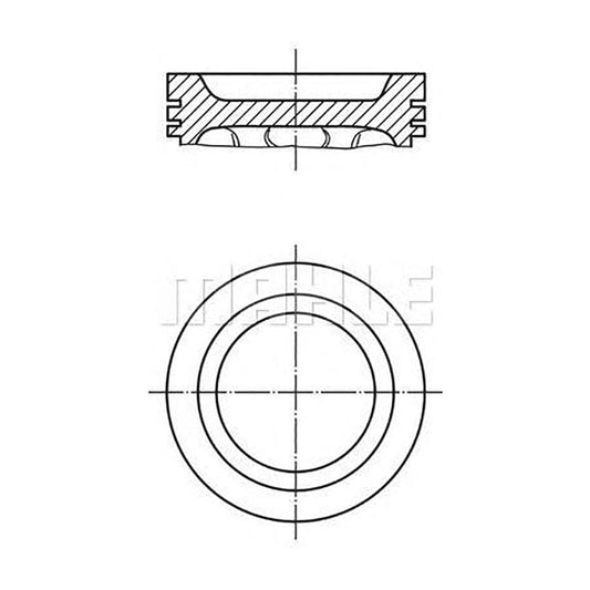 MAHLE ORIGINAL 011 51 01 Piston 72,5 mm, with piston rings | ML Performance Car Parts