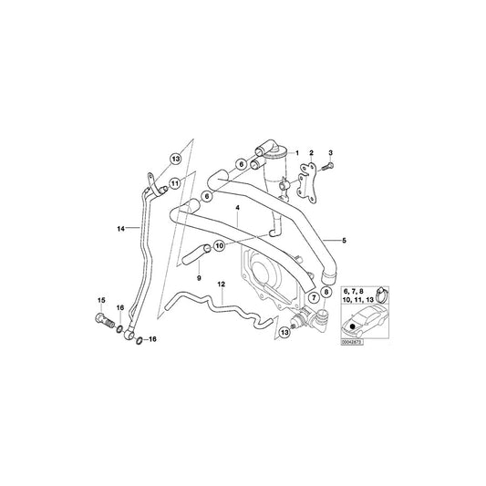 Genuine BMW 11138025817 E52 Oilreturnpipe (Inc. Alpina V8)