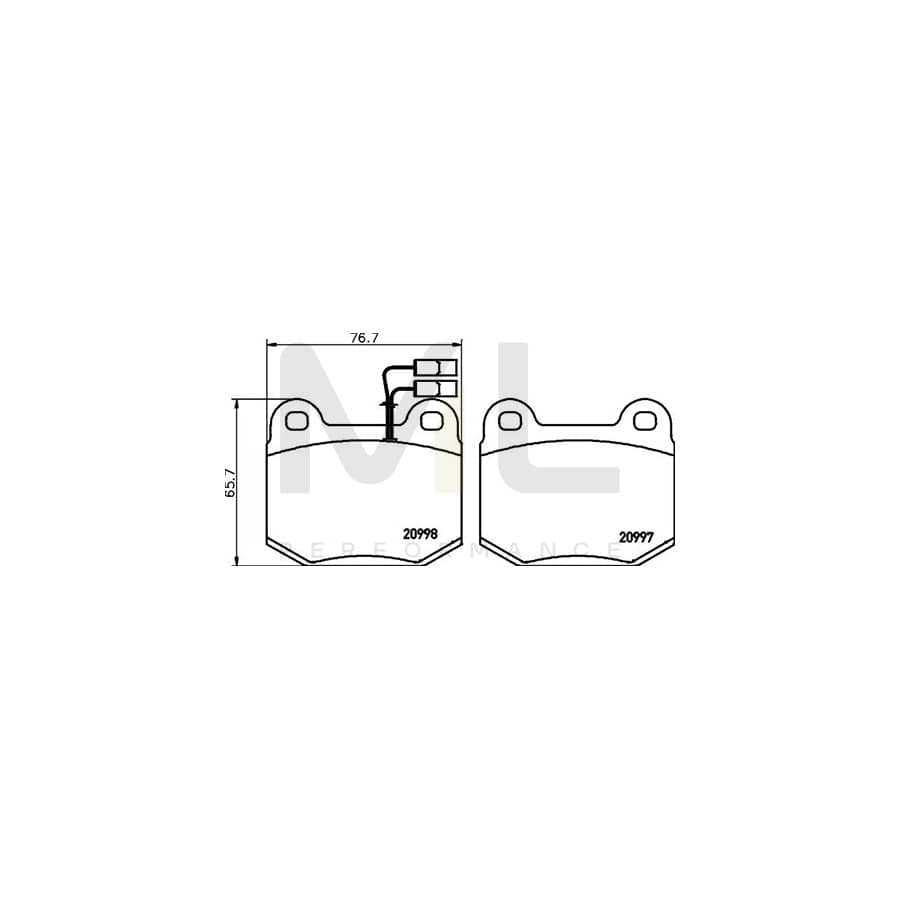 TEXTAR 2099701 Brake pad set with integrated wear warning contact