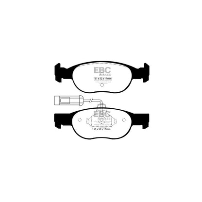 EBC PDKF1043 Lancia Delta Ultimax Front Brake Pad & Plain Disc Kit 2 | ML Performance UK Car Parts