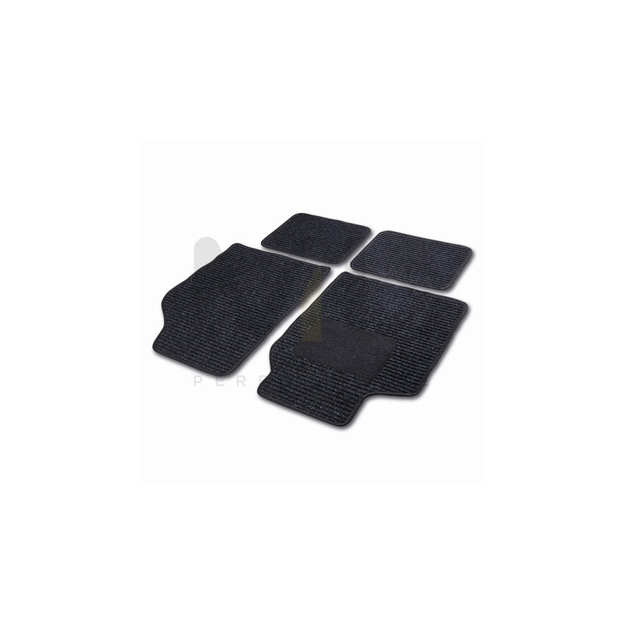CARTREND Universal fit 10596 Floor mat set Textile, Front and Rear, Quantity: 4, Black
