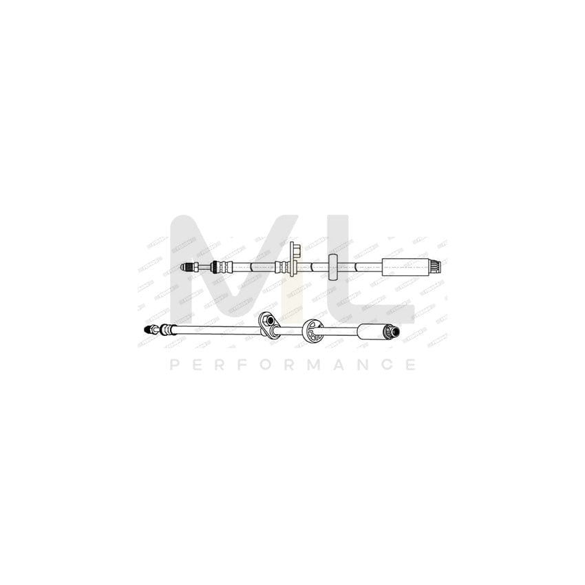 Ferodo FHY2681 Brake Hose 530Mm, M 10X1