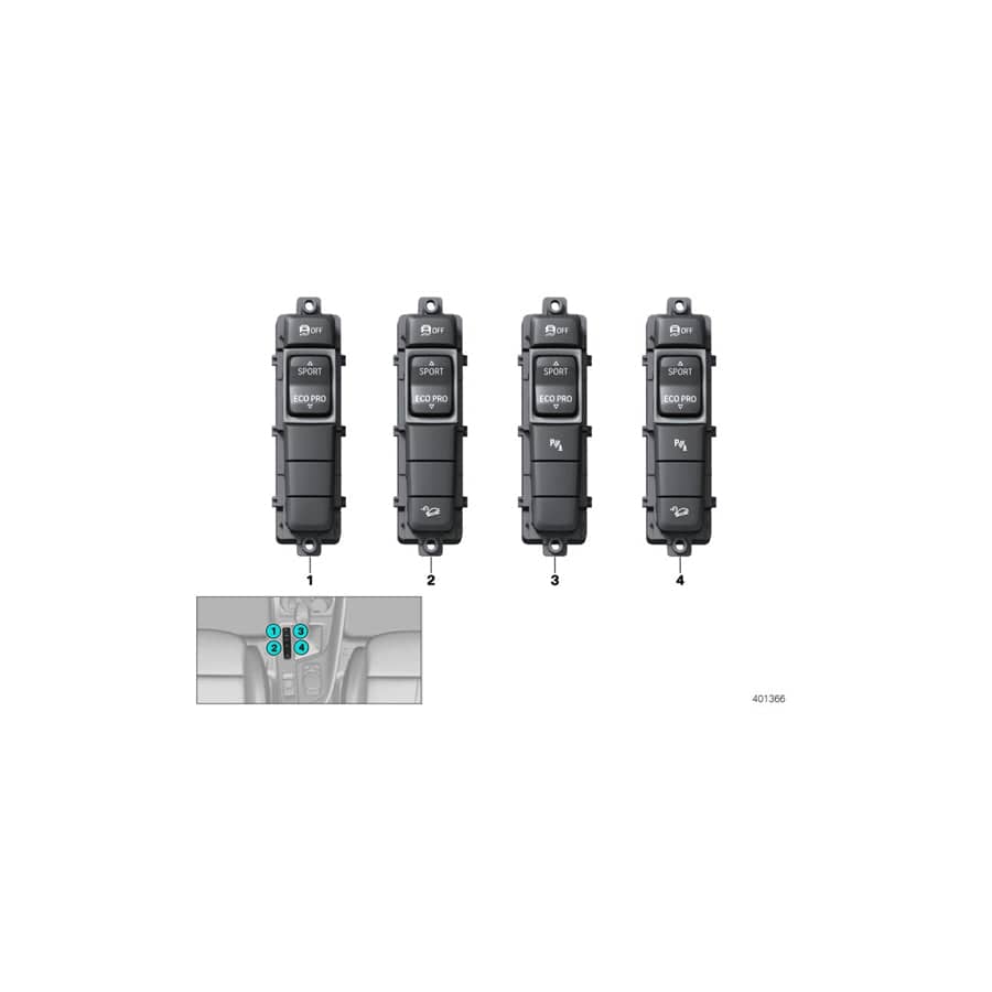 Genuine BMW 61319374833 F39 F48 Operating Unit, Center Console (Inc. X1 20dX, X2 16d & X1 20i)