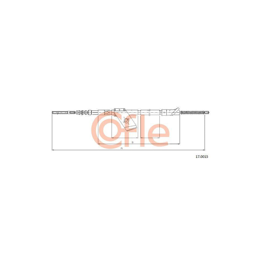 Cofle 17.0015 Hand Brake Cable for Nissan Micra I Hatchback (K10)