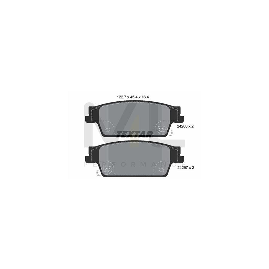 TEXTAR 2426601 Brake pad set with acoustic wear warning