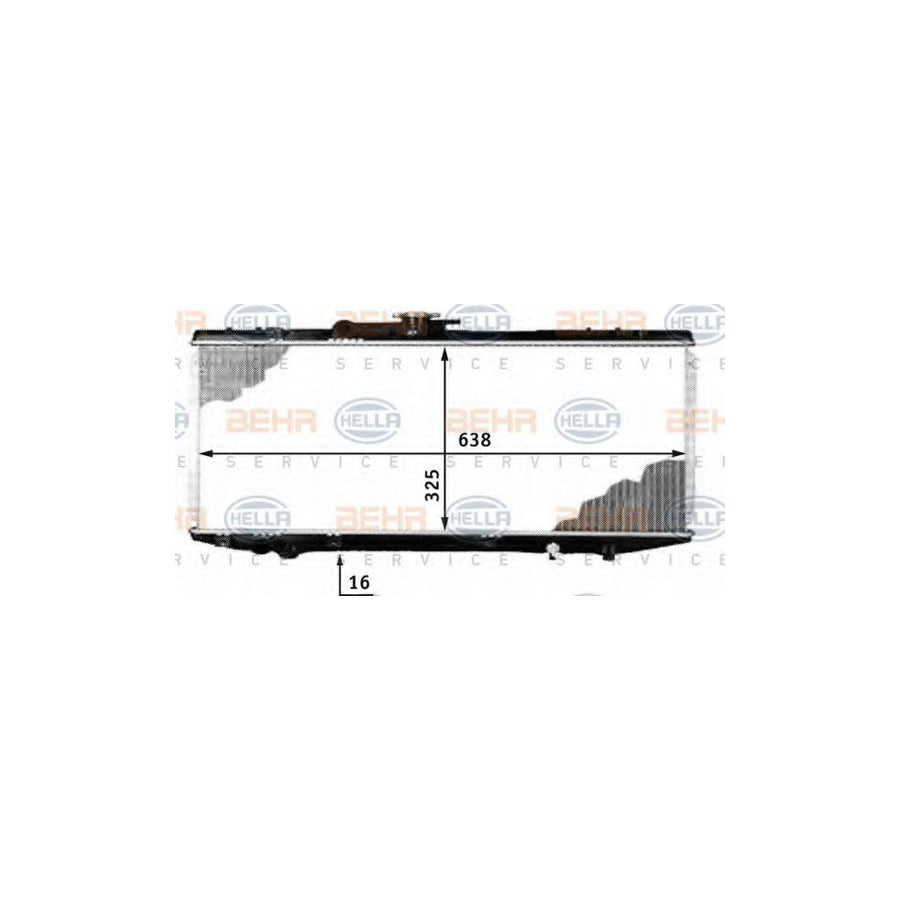 Hella 8MK 376 718-381 Engine Radiator For Toyota Starlet IV Hatchback (P80)