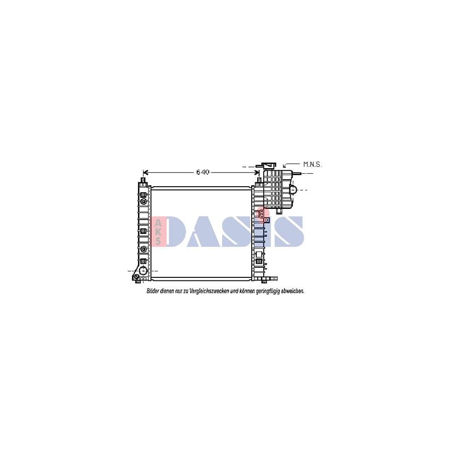 AKS Dasis 120083N Engine Radiator Suitable for Mercedes-Benz Vito