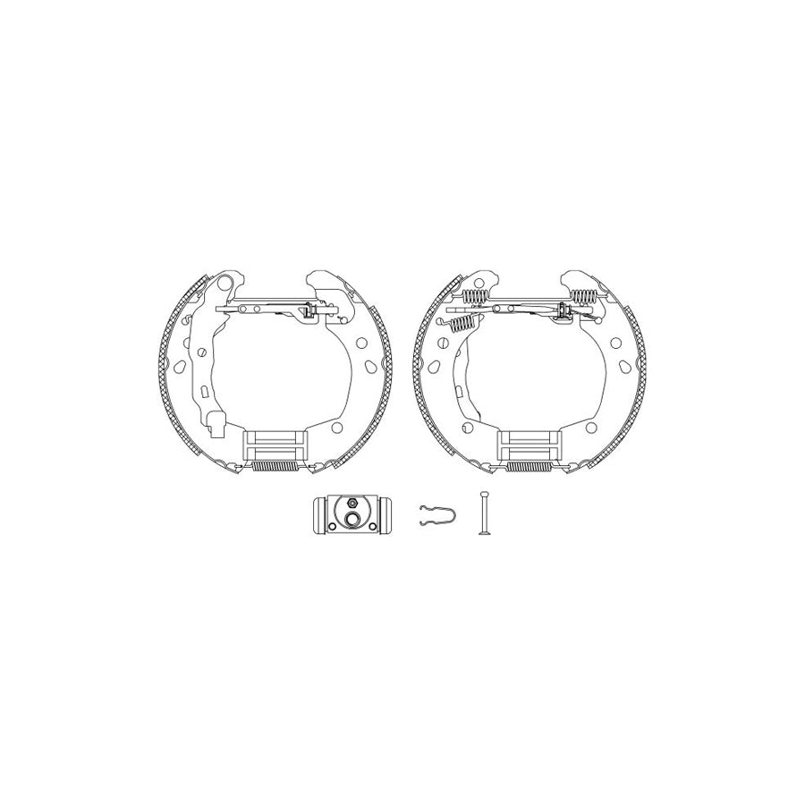 Hella Shoe Kit Pro 8DB 355 004-821 Brake Set, Drum Brakes