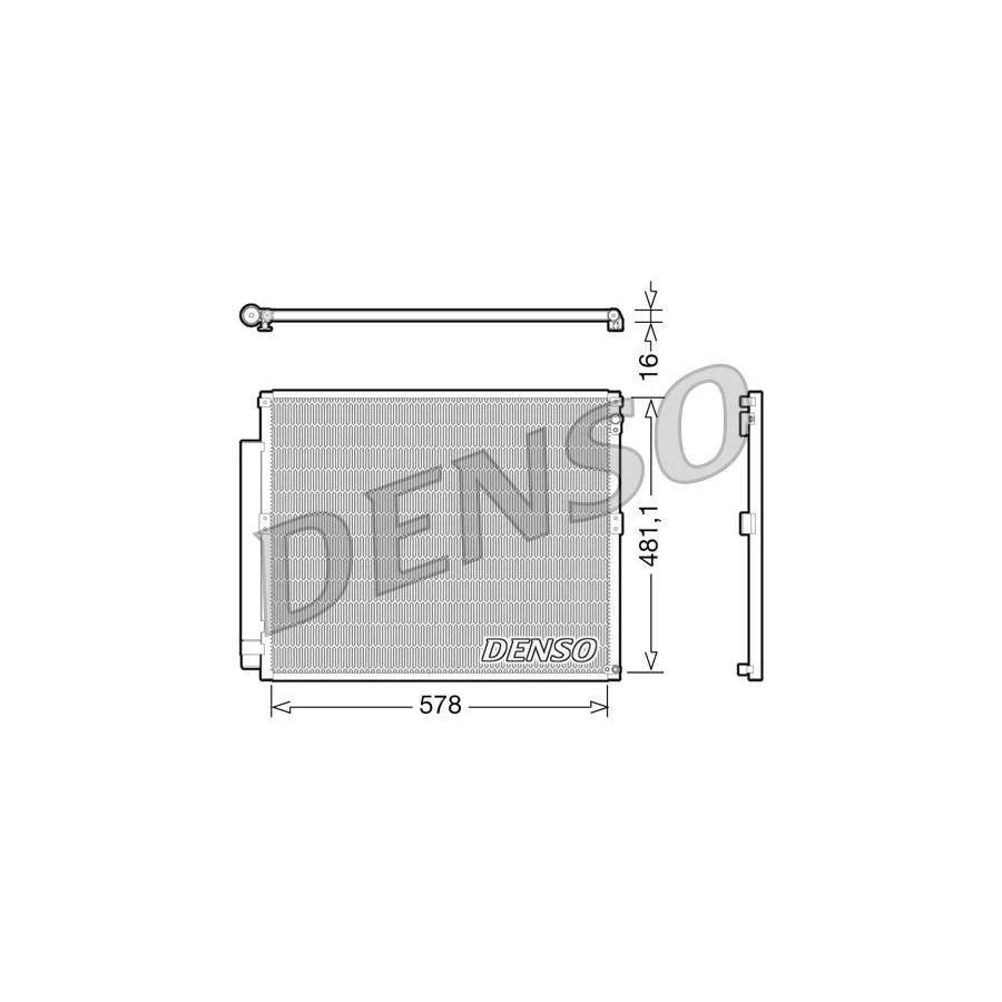 DENSO DCN50017 Air Conditioning Condenser for Toyota Land Cruiser Prado 120 (J120)