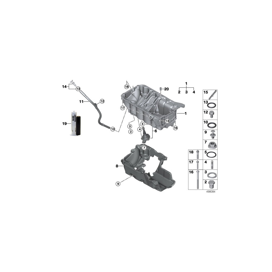 Genuine BMW 11138514342 F39 F55 Torx Bolt M8X45 (Inc. 320dX, Cooper SD & 220dX)