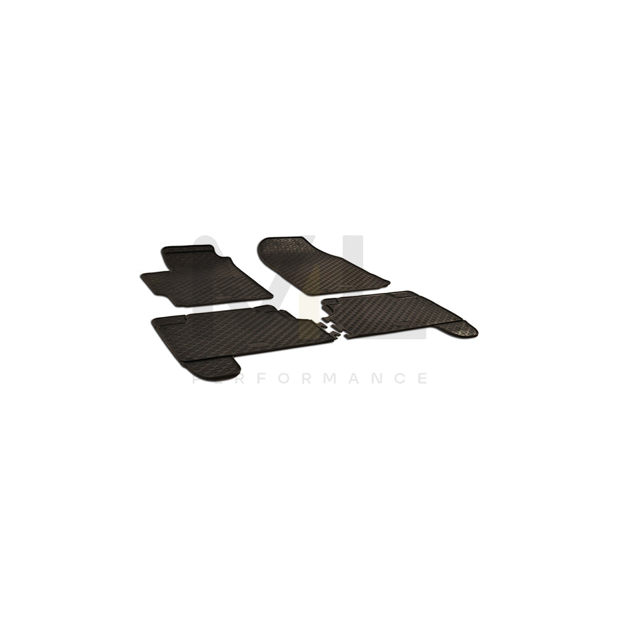 WALSER Tailored 50531 Floor mat set for TOYOTA YARIS Elastomer, Front and Rear, Quantity: 4, Black