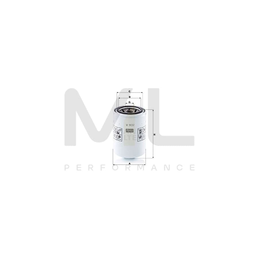 MANN-FILTER W 9032 Oil Filter Spin-on Filter