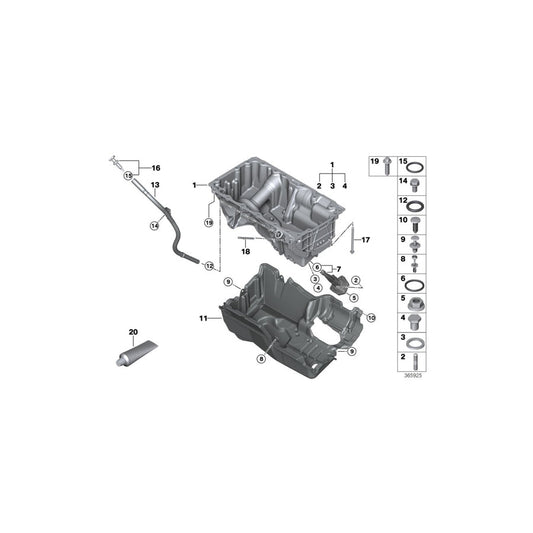 Genuine BMW 11138572020 F10 F11 Oil Pan (Inc. 520dX)