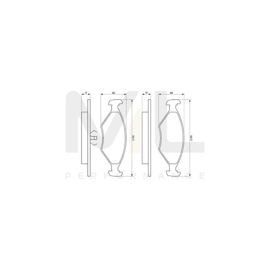 Bosch 0986460986 Brake Pad Set With Anti-Squeak Plate, With Piston Clip BP555 | ML Performance Car Parts