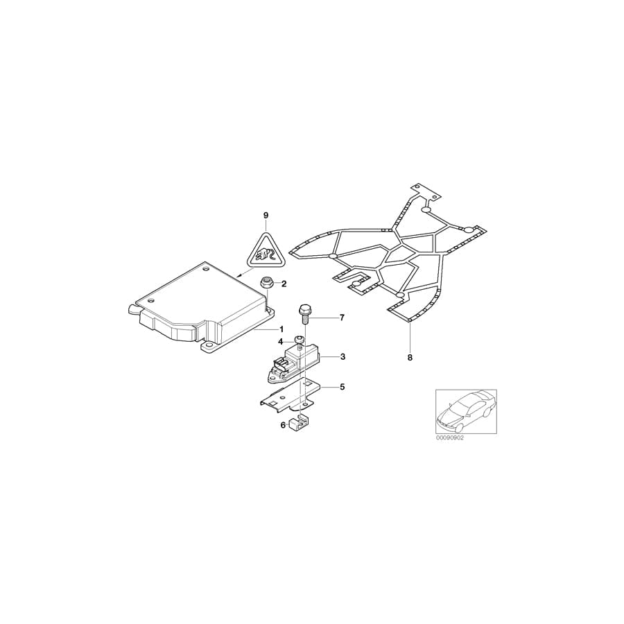 Genuine BMW 65777005824 E52 Sensor Mat, Co-Driver'S Airbag (Inc. ALPINA V8 & Z8)