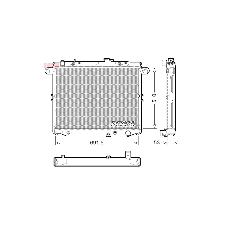 DENSO DRM51015 Engine Radiator
