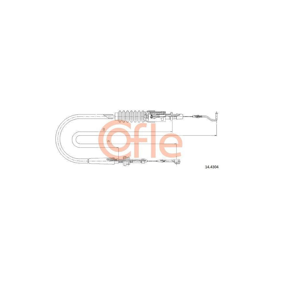 Cofle 92.14.4304 Throttle Cable for VW Transporter