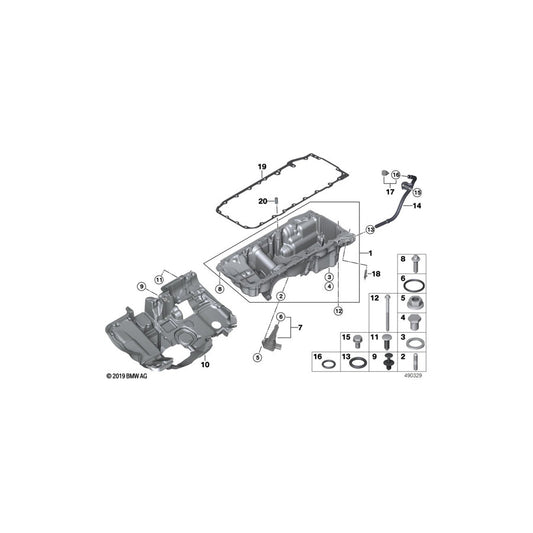 Genuine BMW 11138580129 G07 G06 G05 Oil Pan (Inc. X5 M50dX, 750LdX & X6 M50dX)