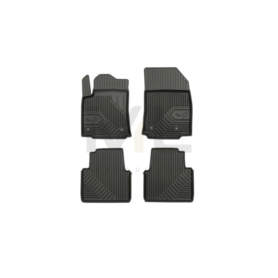 FROGUM Tailored 77408043 Floor mat set for CITROEN C3 Aircross II (2R, 2C) Elastomer, Front and Rear, Quantity: 4, Black, (LHD)