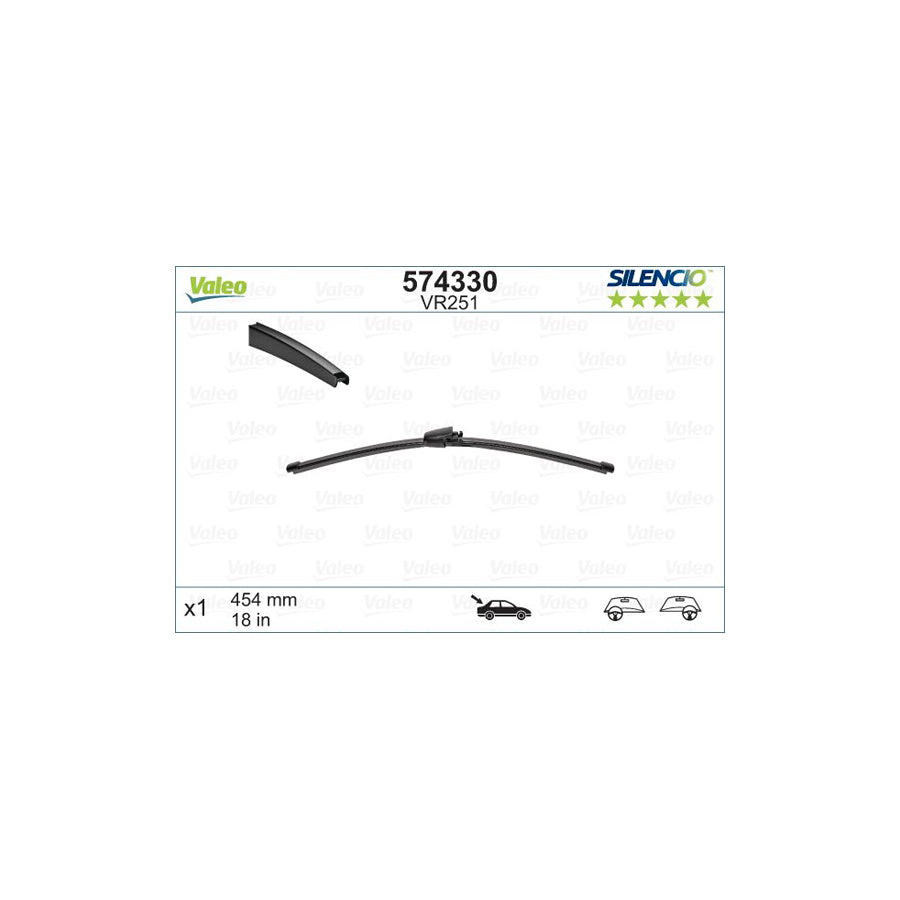 Valeo Silencio Rear, Silencio X.Trm 574330 Wiper Blade